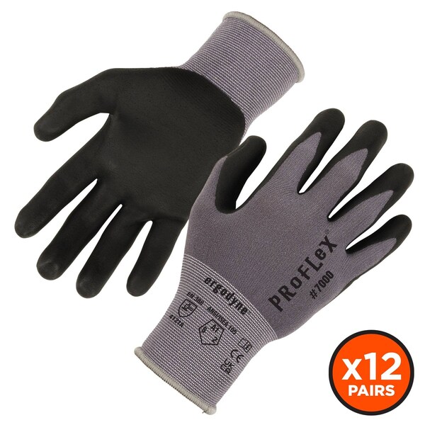Ergodyne Coated Glove, Gray, XS 24 PK 7000-12PR - main